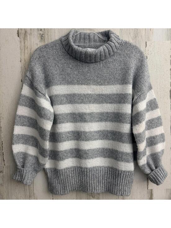 ASOS Sweaters - ASOS Design Women's US 4 Chunky Knit Striped Sweater